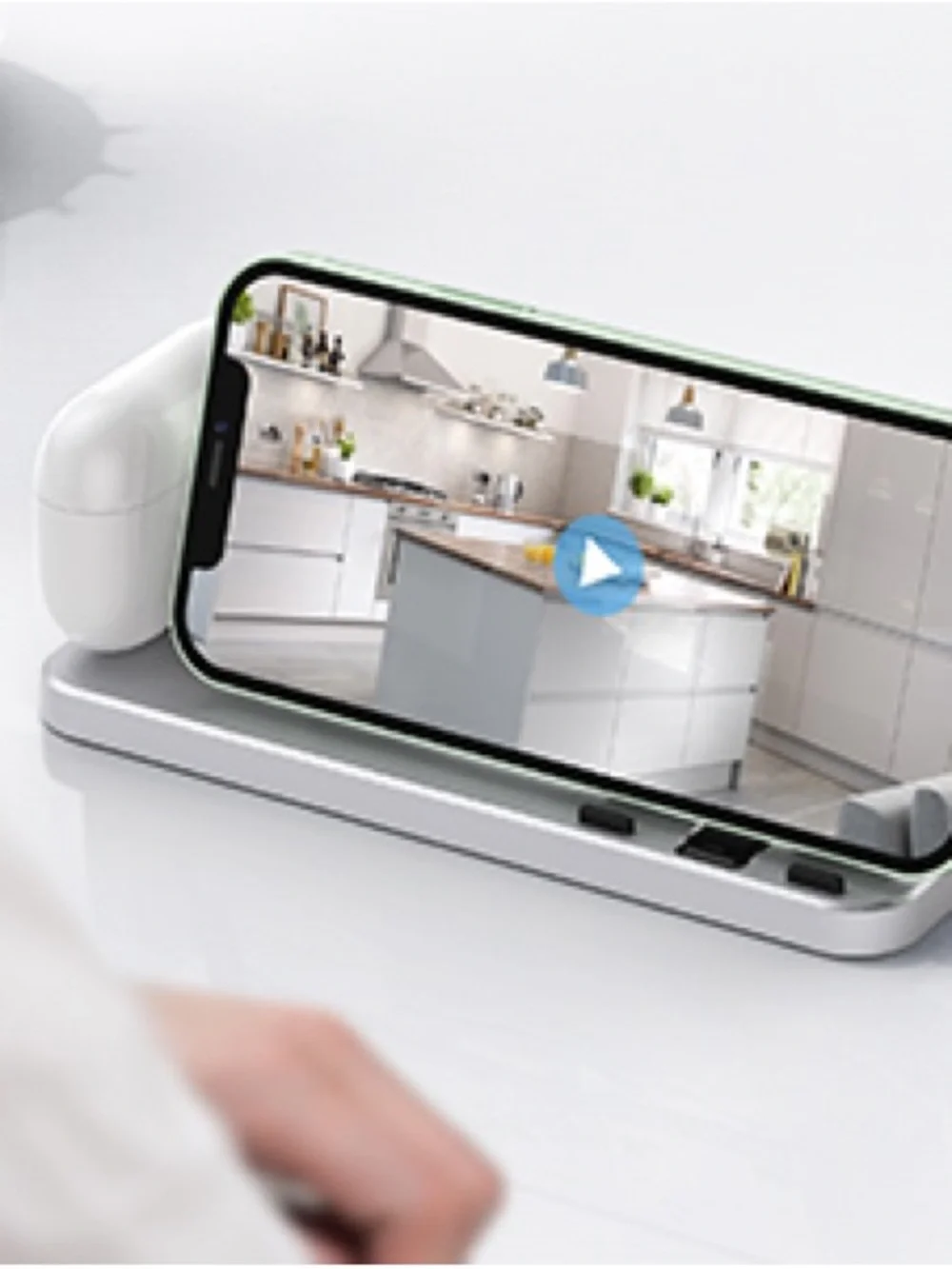 3-in-1 foldable charging station compatible with iPhones, Apple Watches,AirPods.